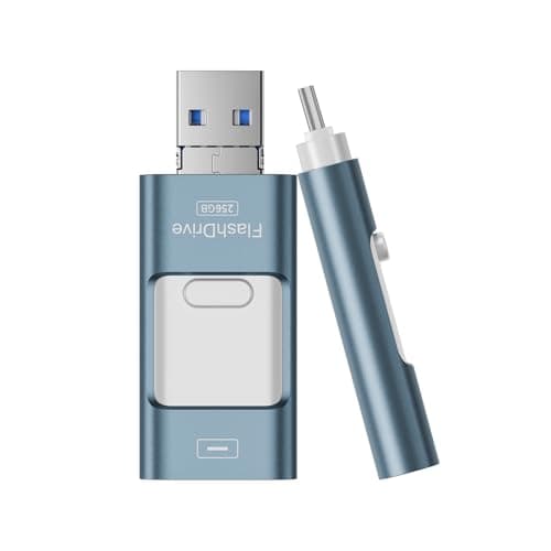 Zarmst USB-C 4-in-1 Flash Drive 256GB Blue