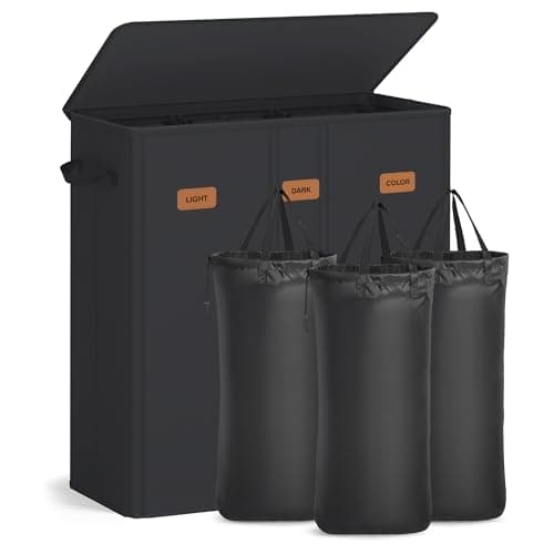 Songmics 3-Compartment Laundry Sorter