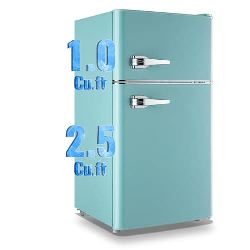 Wanai Retro Mini Fridge 3.5 Cu.ft