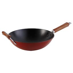 Imusa Light Cast Iron Wok Red