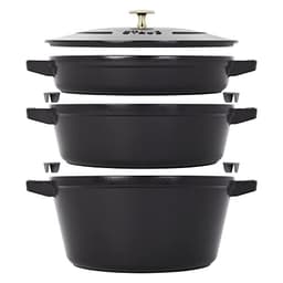Staub 4-pc Cookware Set Matte Black
