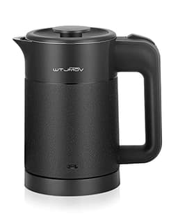 WTJMOV Small Electric Tea Kettle Black