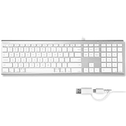 Macally Wired Keyboard Silver