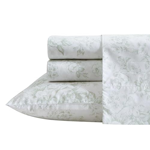 Laura Ashley Cotton Percale Sheet Set Green