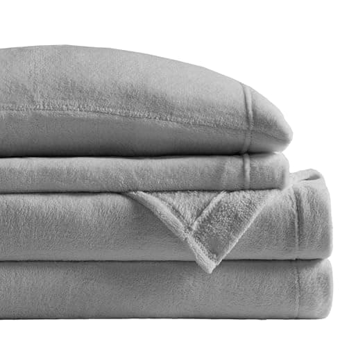 True North Plush Sheet Set Gray