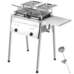Homira Stainless Steel Two-Tank Propane Deep Fryer