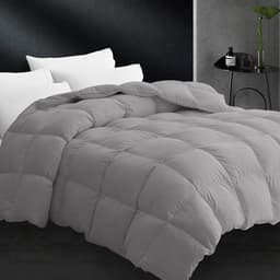 Cymula Queen Feather Down Comforter Dark Gray