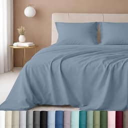 California Design Den Queen Sheet Set Blue