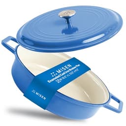 Misen Enameled Cast Iron Braiser Blue