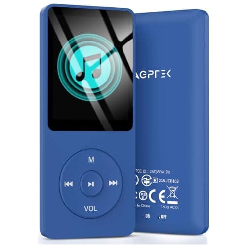 AGPTEK MP3 Player 16GB Blue