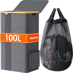 BlissTotes 100L Lidded Laundry Basket