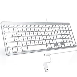 Omoton Wired Keyboard Silver