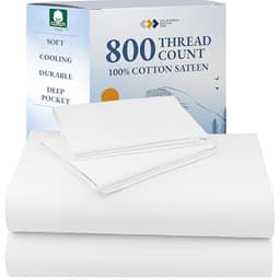 California Design Den Luxury Cotton Sheets White