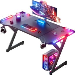 HLDIRECT Gaming Desk 47-inch Black