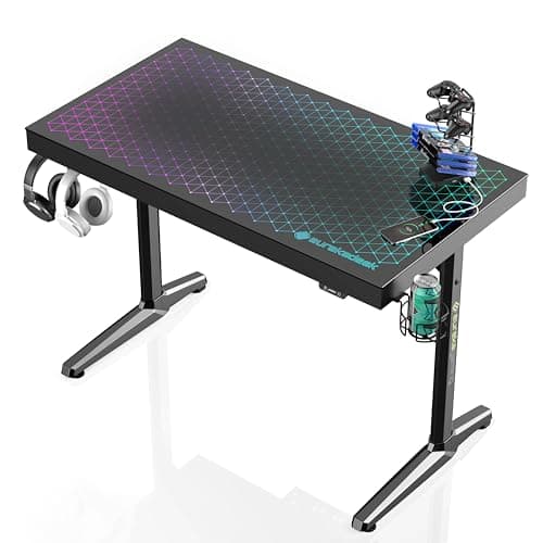 Eureka Ergonomic RGB LED Gaming Desk