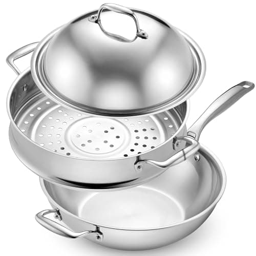 Legend Cookware Stainless Steel Wok Set