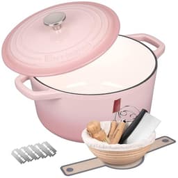 Vorringard Enameled Cast Iron Dutch Oven Pink