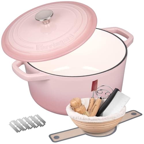 Vorringard Enameled Cast Iron Dutch Oven Pink