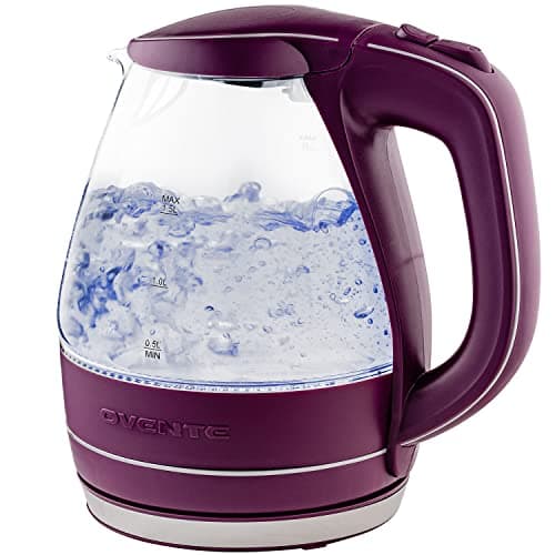 OVENTE Glass Electric Kettle Purple