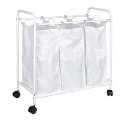 Household Essentials Rolling Triple Laundry Sorter