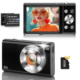 Fjfjopk 4K Camera Black