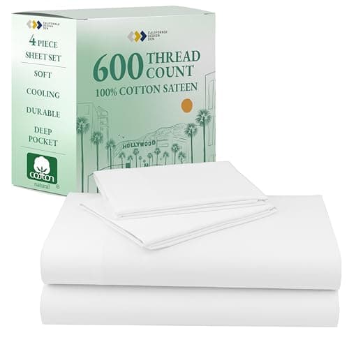 California Design Den Queen Sheet Set White