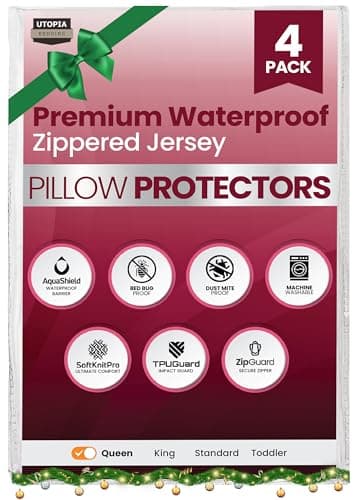 Utopia Bedding Waterproof Pillow Protectors White