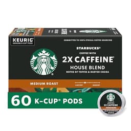 Starbucks House Blend 2X Caffeine K-Cup Pods