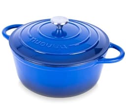 Nuovva Enamelled Cast Iron Dutch Oven Blue