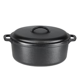 Amazon Basics Cast Iron Dutch Oven Black