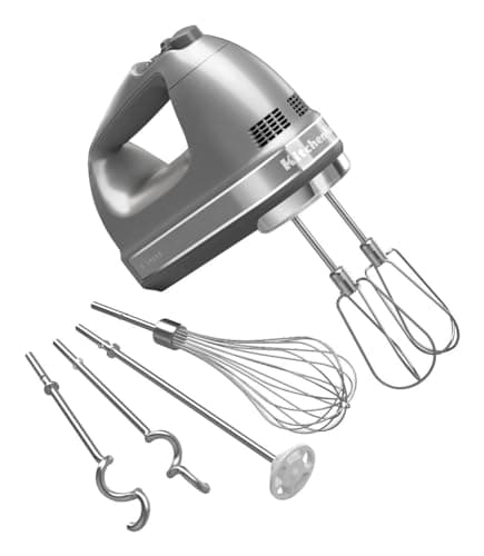 KitchenAid 9-Speed Hand Mixer Turbo Beater Silver