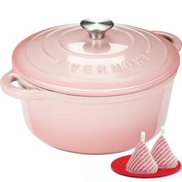 Overmont Enameled Cast Iron Dutch Oven