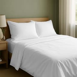 California Design Den Queen Sheet Set White