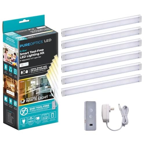 PureOptics LED Smart Under Cabinet Lighting Kit