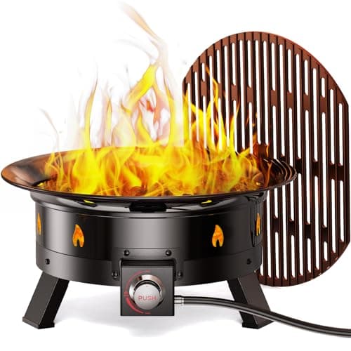 Ciays Large Propane Fire Pit 19-inch