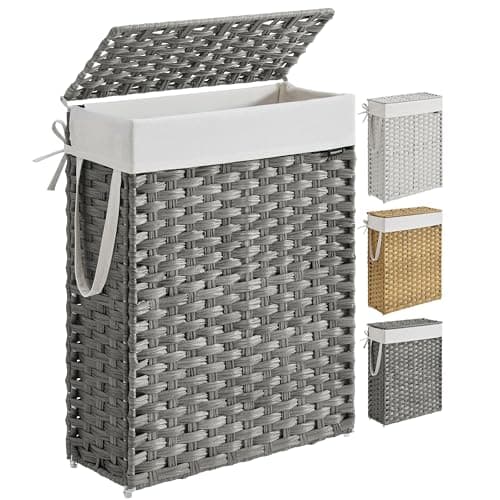 Songmics Slim Laundry Hamper Gray