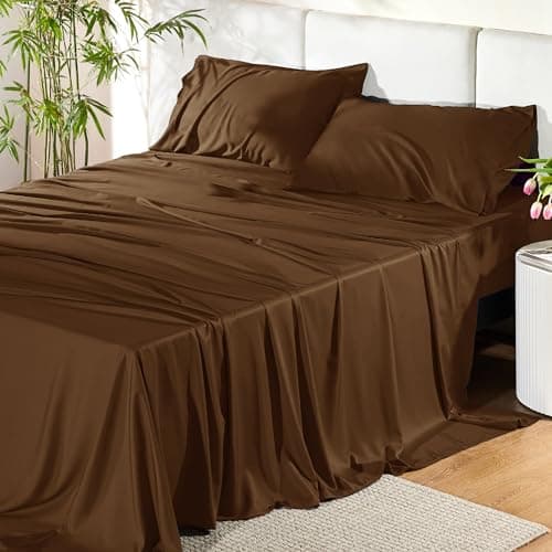 Bedsure King Sheet Set Brown