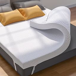 Perlecare Queen Gel Memory Foam Mattress Topper