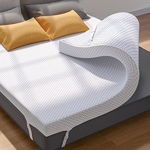 Perlecare Queen Gel Memory Foam Mattress Topper