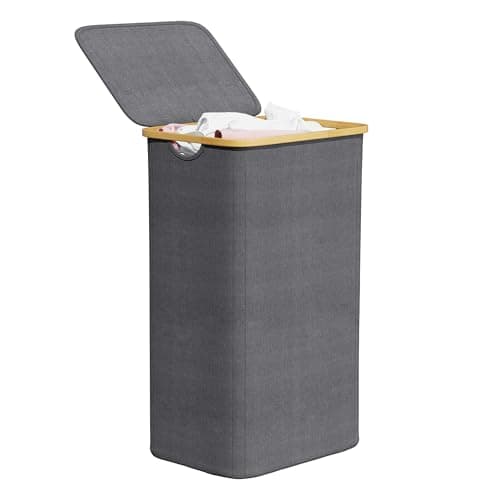 SpaceAid Laundry Hamper with Lid Gray