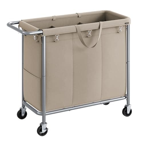Songmics Laundry Basket Camel Brown