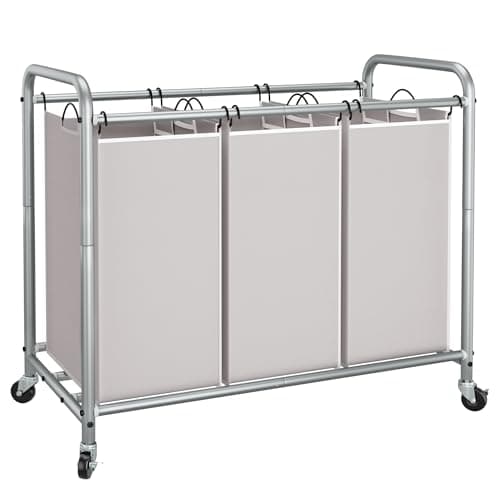 Storage Maniac 3-Section Laundry Sorter Gray