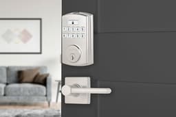 Brinks Deadbolt & Passage Lever Satin Nickel