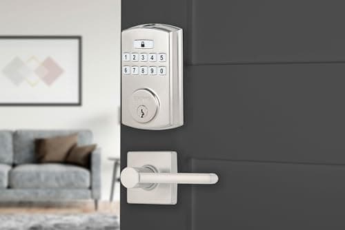 Brinks Deadbolt & Passage Lever Satin Nickel