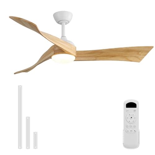 Sofucor 52-inch Ceiling Fan Nature Wood