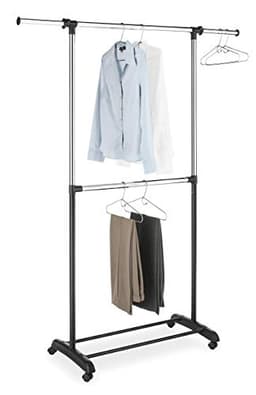 Whitmor Adjustable 2-Rod Garment Rack
