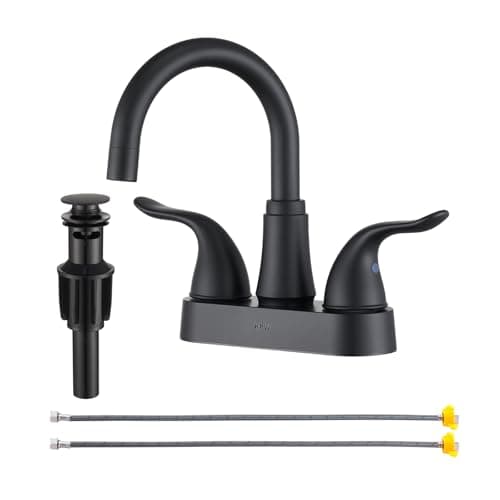 KPW Matte Black Bathroom Faucet
