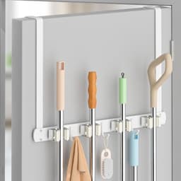 PrimZooty Over-Door Broom Holder