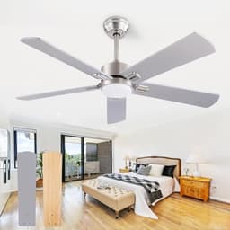 Qutwob 52-inch Ceiling Fan Silver