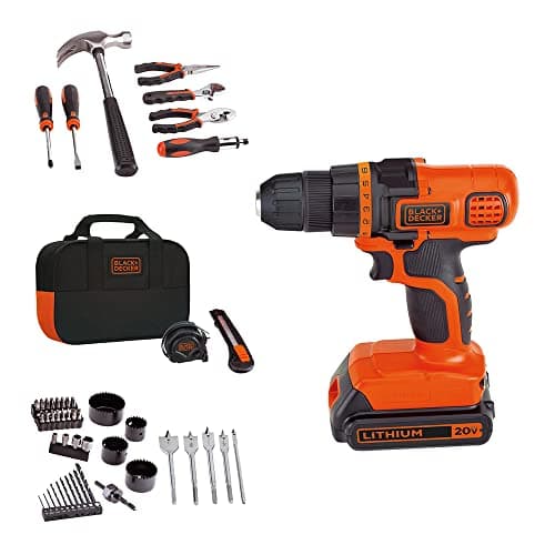 BLACK+DECKER 20V MAX Drill and Home Tool Project Kit